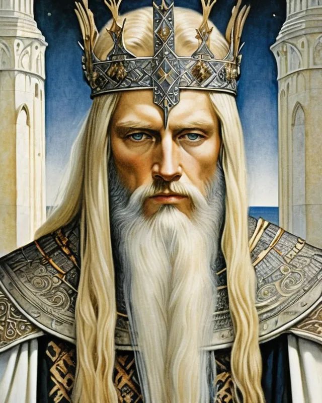 Portrait saxon king Aella Northumbria, - AI Photo Generator - starryai