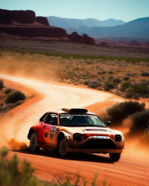 Rally Rd Photo a rally road landscape, - Free AI Photo Generator - starryai
