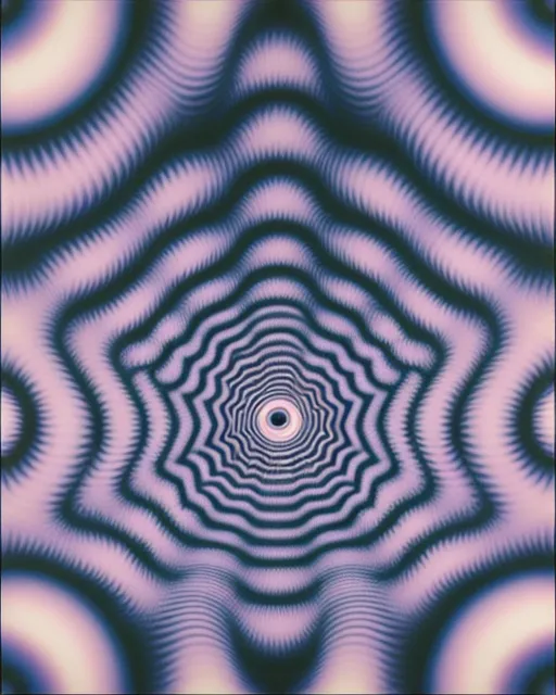 Op art based on perspective illusion, creating an actual pulsation or flickering as perceived by the human eye, Dotted Grid With Spherical Shapes