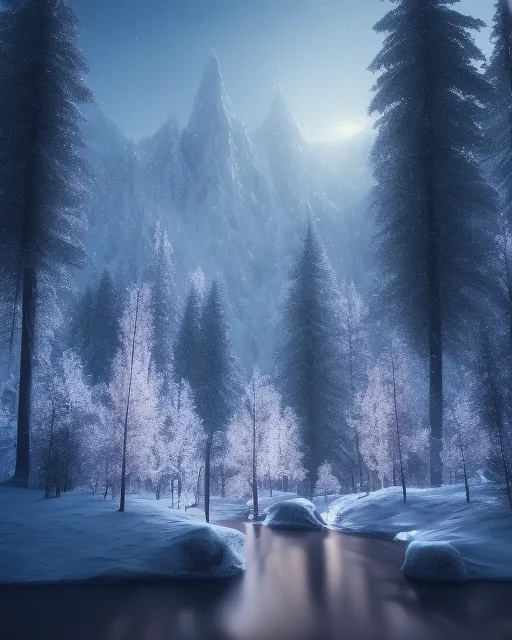 winter's night - Free AI Photo Generator - starryai