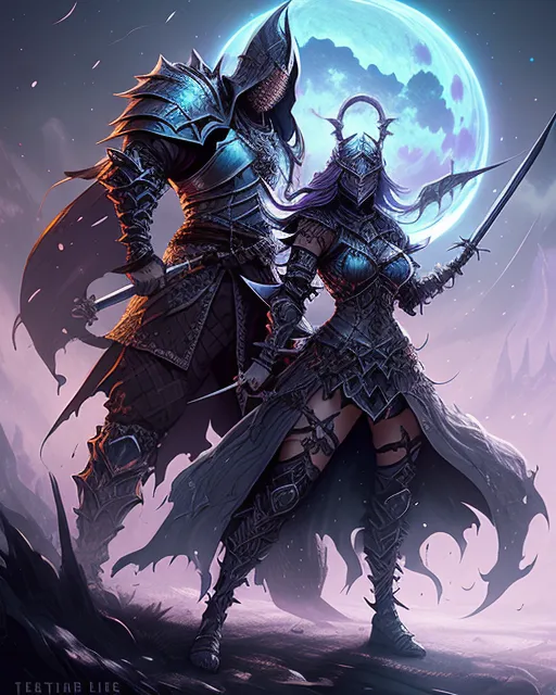 A fierce fighter armoured knight - Free AI Photo Generator - starryai