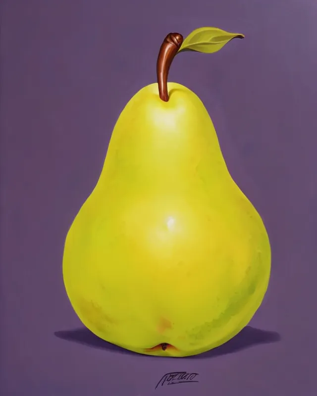 Pear American Comic Hero Oil Painting Art