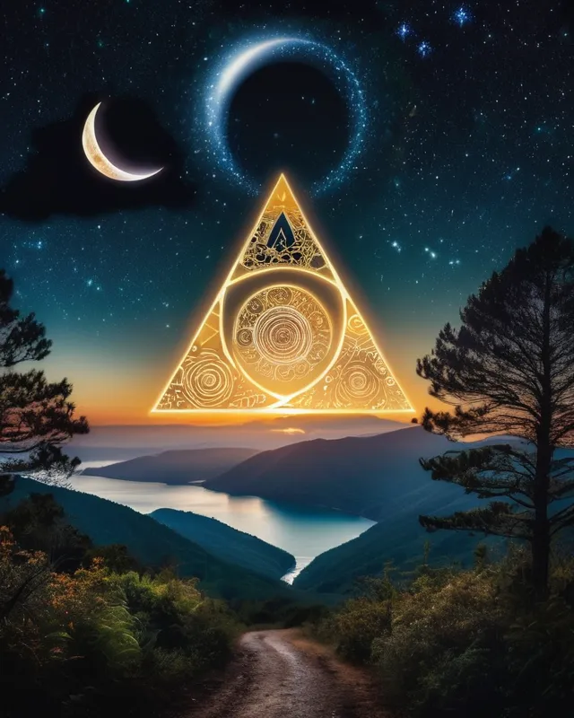 Trinity triangle tree trail trees - Free AI Photo Generator - starryai