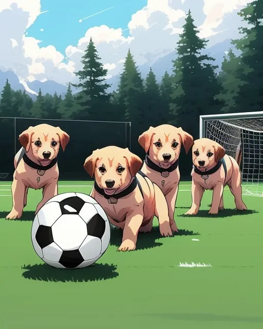 puppies playing soccer in all different types of weather