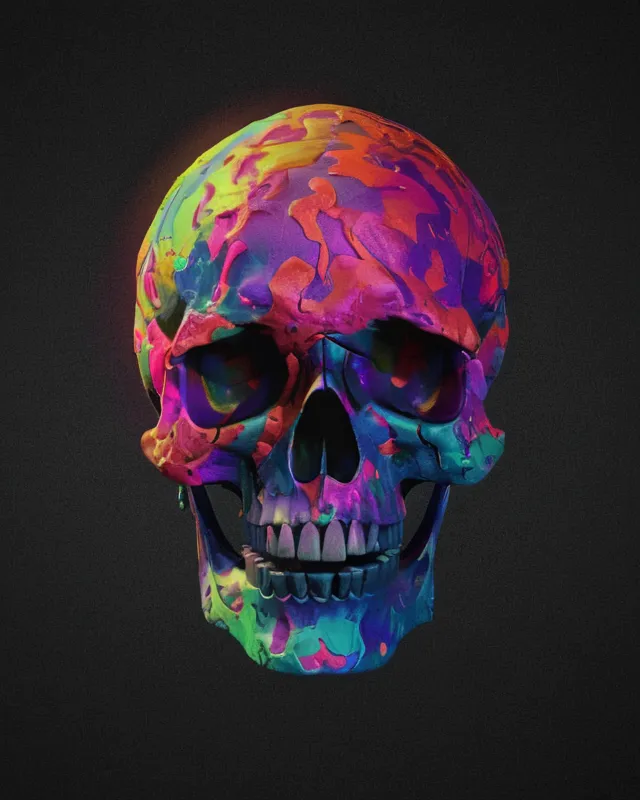 Rainbow skull 