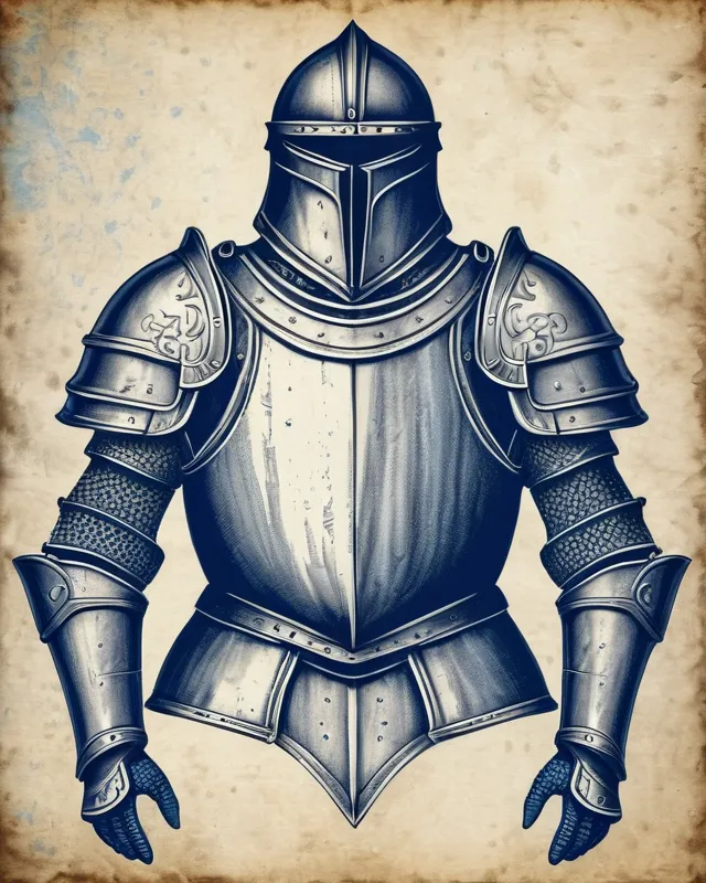 Medieval armor design drawing - Free AI Photo Generator - starryai