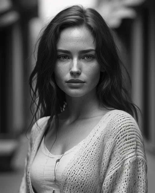super high resolution 5 terapixel black and white photograph of a beautiful woman