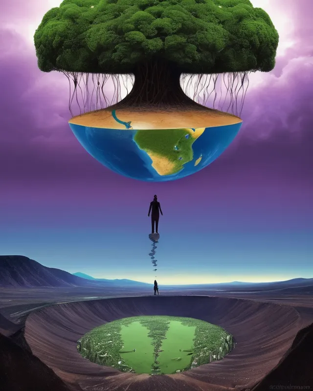 Contemplating EARTH #4 🌎 FLOATING ISLAND OF LOVE. 🌹❤️