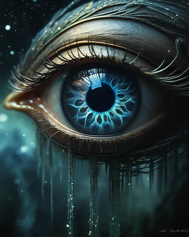A free-floating magical eyeball - Free AI Photo Generator - starryai