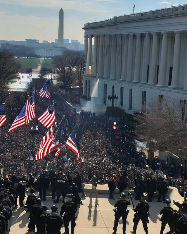 The TOMP for president riot has taken the capital, Washington DC, and heavy Arial fighting in the area.