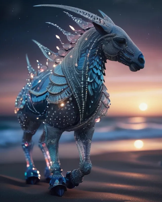magical alian creature studded on - Free AI Photo Generator - starryai