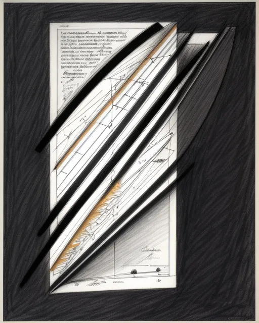 Encyclopedia page, detailed drawing of physics double slit experiment. Genius style of Picasso. Dark charcoal, soft pastel accents. Master colorist. Beautiful, diffuse, radiant, hyper-detailed, 4k, award-winning.