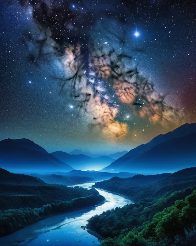 Cosmic Landscape - Free AI Photo Generator - starryai