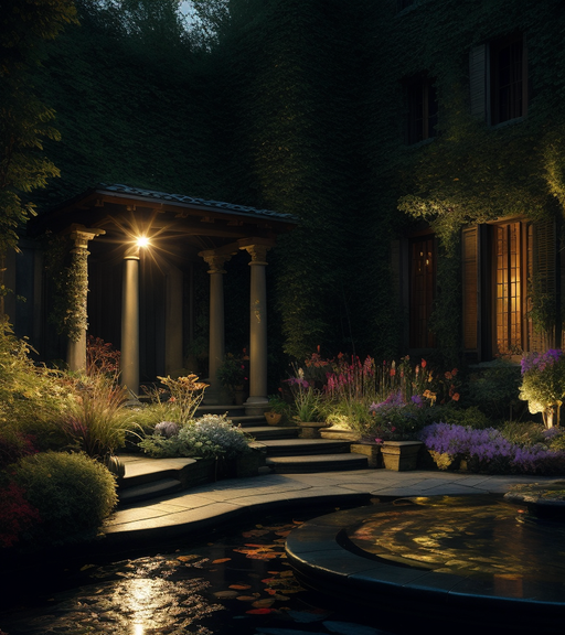 Gardens, cosmic fantasy flowing 8 - Free AI Photo Generator - starryai