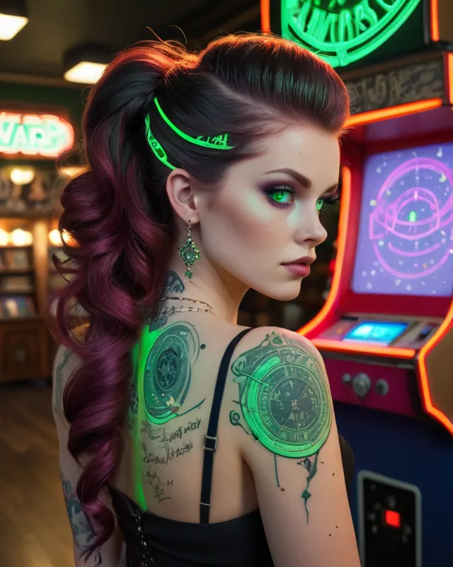 Woman, beautiful, long hair, star - Free AI Photo Generator - starryai