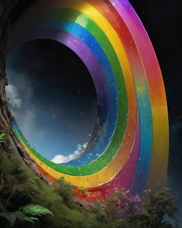 a full circle rainbow - Free AI Photo Generator - starryai