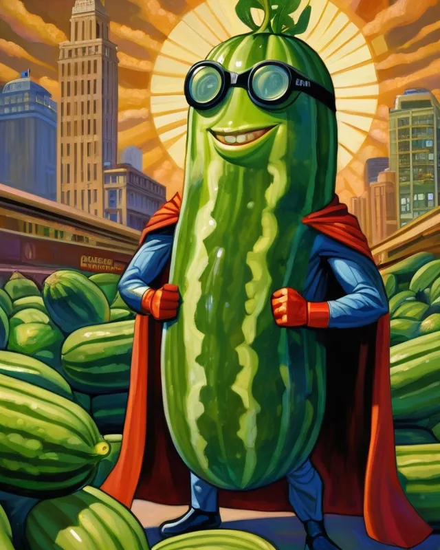 A Cucumber as a Super Hero