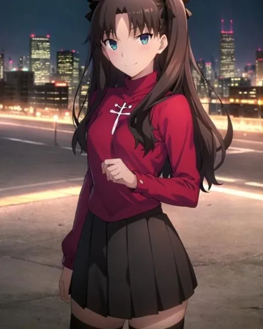A girl long black hair, twin on - Free AI Photo Generator - starryai