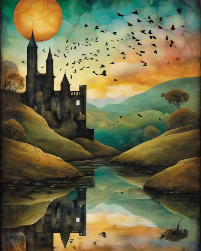 Castle on a Hill - Free AI Photo Generator - starryai