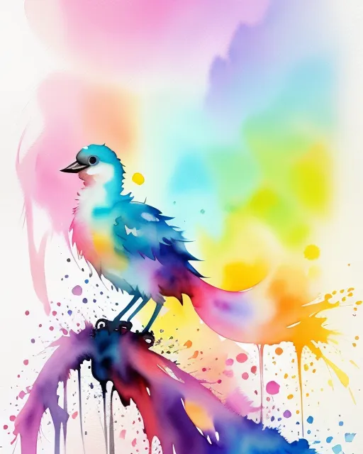 Colorful watercolor painting - Free AI Photo Generator - starryai