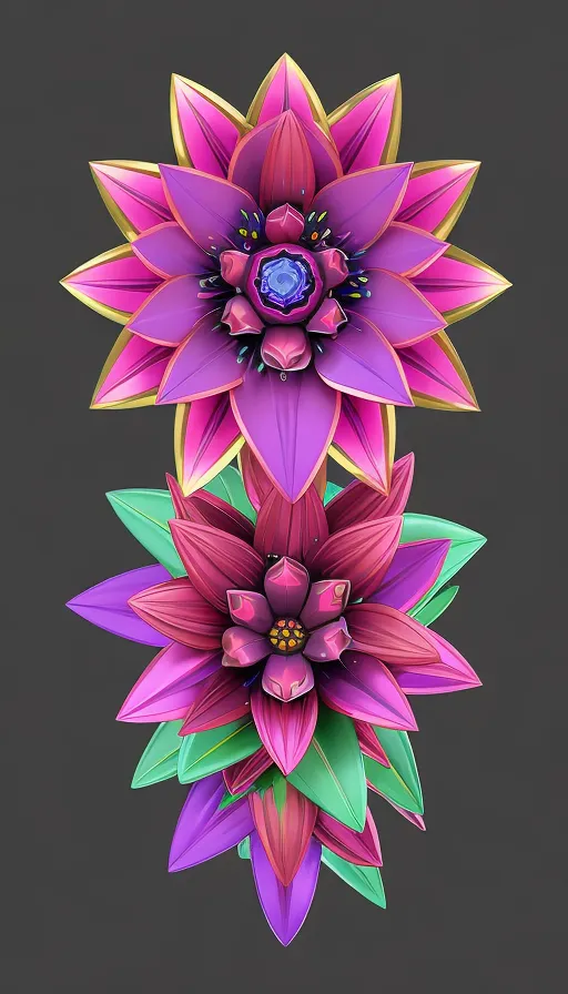 maximalist, if StarryAI were a flower what it would look like, 16k, hyperdetailed, deep glowing colours