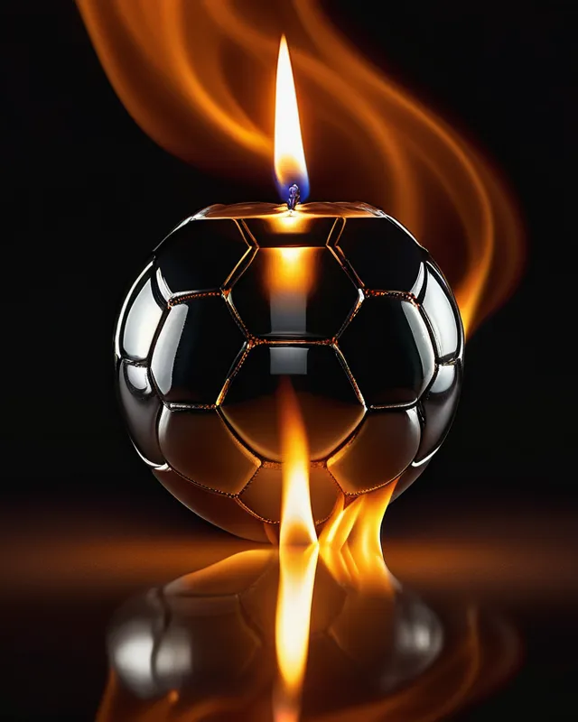 Some cool soccer ball candles. ⚽️🔥