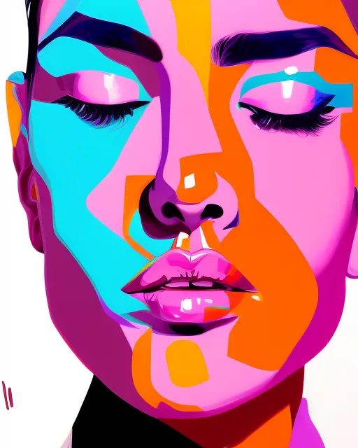 , hd digital art portrait,  vibrant,  detailed,  tristan eaton,  ilya kuvshinov,  francoise nielly,  hd fine art,  modern art portrait,  line art,  full color,  hyperrealism,  fine art portrait