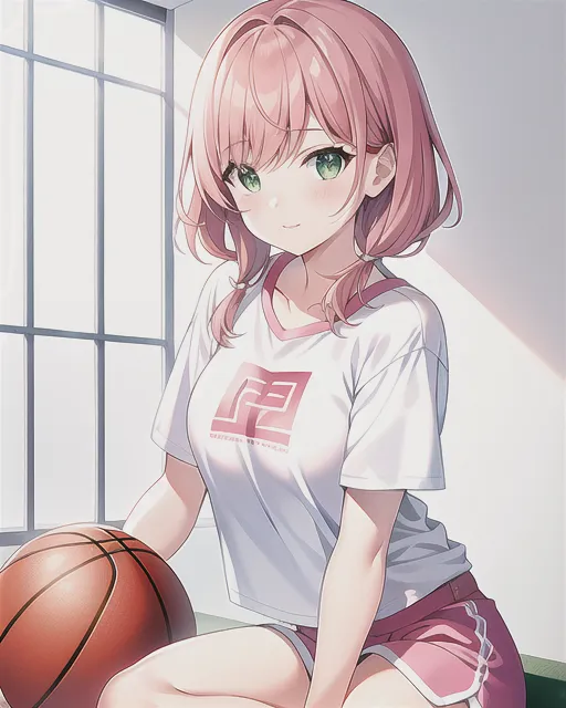 Courtside Serenity: A Portrait in Pink