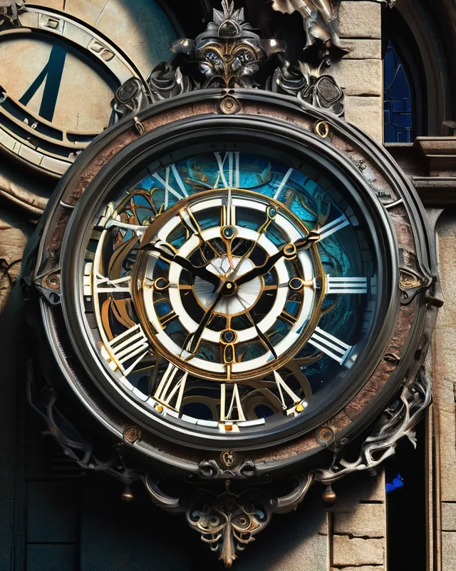 Clock a fantasy world, fantasy on - Free AI Photo Generator - starryai