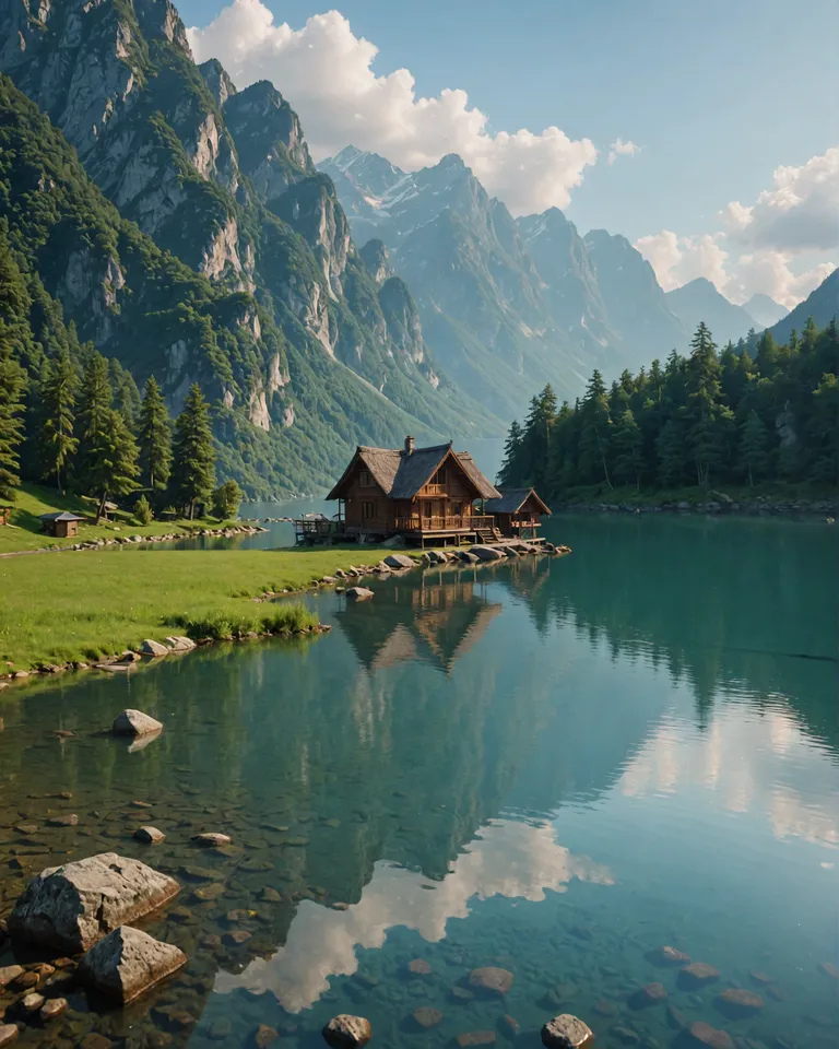 beautiful landscape - Free AI Photo Generator - starryai