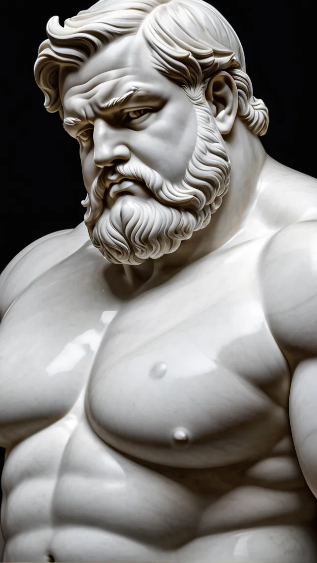 Beautiful marble sculpture a man - Free AI Photo Generator - starryai