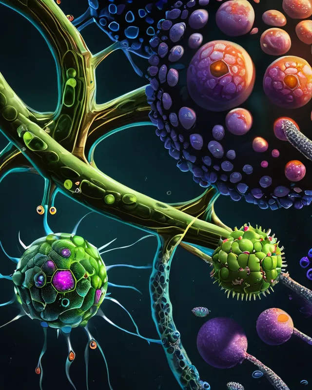 Cell evolution, digital painting, - Free AI Photo Generator - starryai