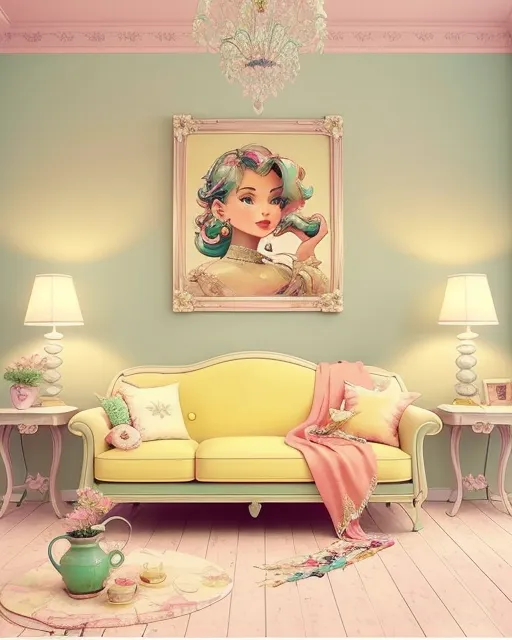 Beautiful interior design, soft - Free AI Photo Generator - starryai