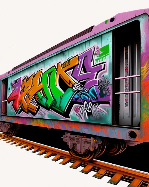 Graffiti art on a train car