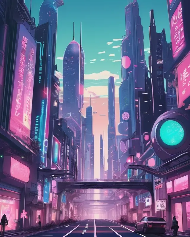 Futuristic Cityscapes, kawaii