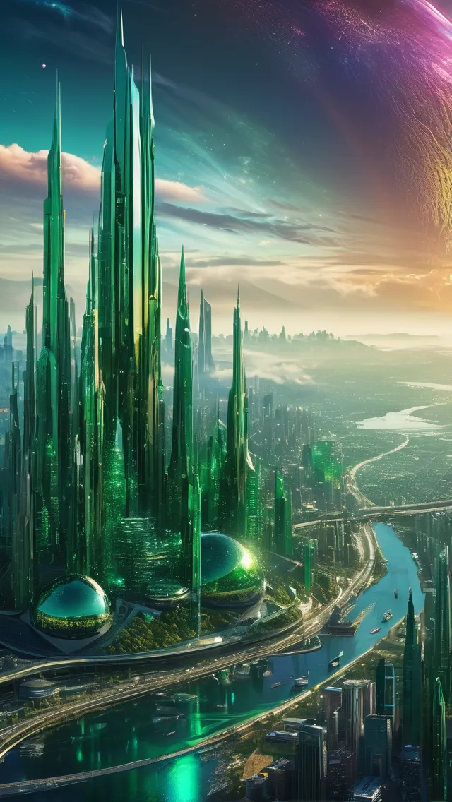 Emerald City #001 - Free AI Photo Generator - starryai