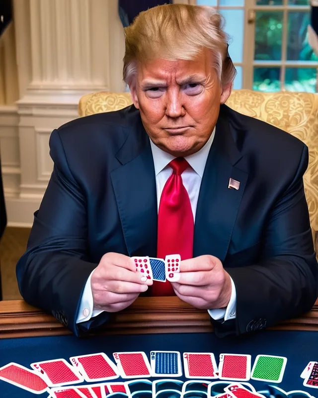 anime style donald trump playing uno - AI Photo Generator - starryai