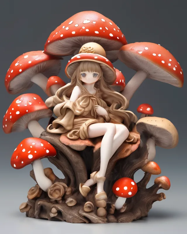Mushroom girl - Free AI Photo Generator - starryai
