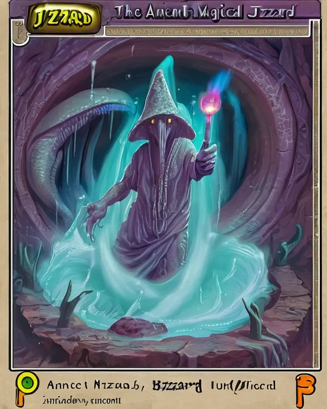 ancient magical jizzard - Free AI Photo Generator - starryai