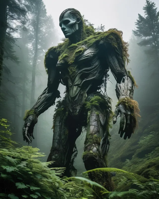Giant humanoid entity made up - Free AI Photo Generator - starryai