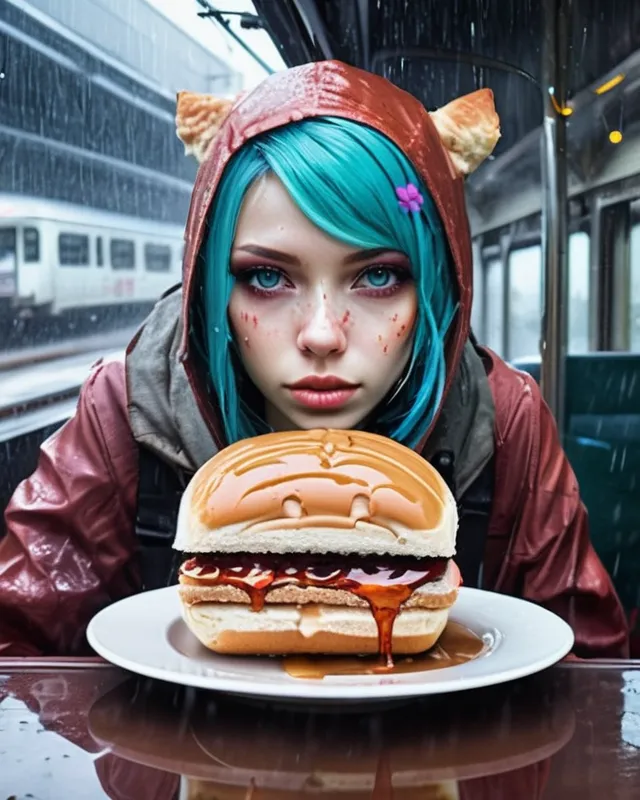 Eating, peanut butter jelly On - Free AI Photo Generator - starryai