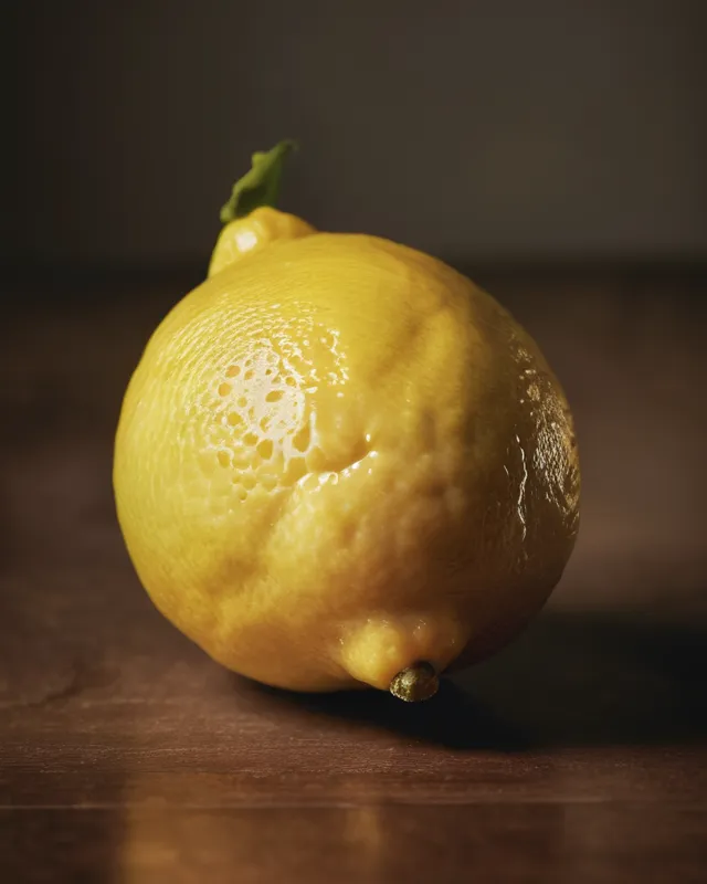 Still life photo of a lemon