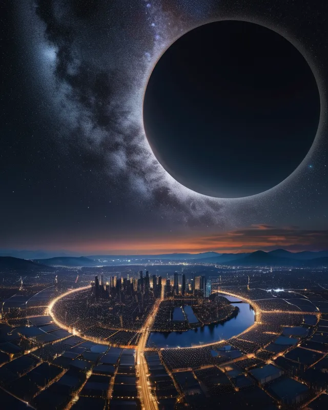 Total solar eclipse - Free AI Photo Generator - starryai