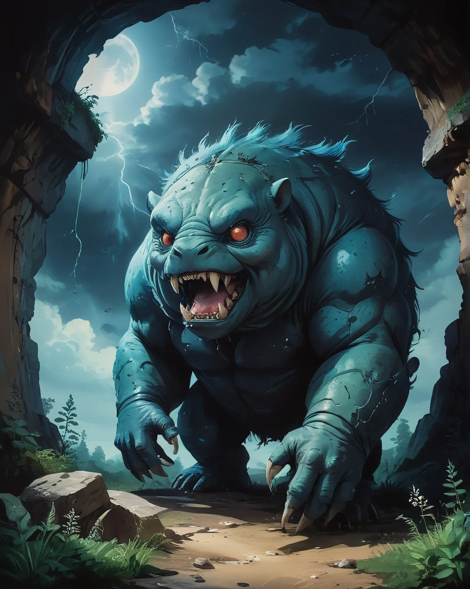 a painting creature coming out - Free AI Photo Generator - starryai