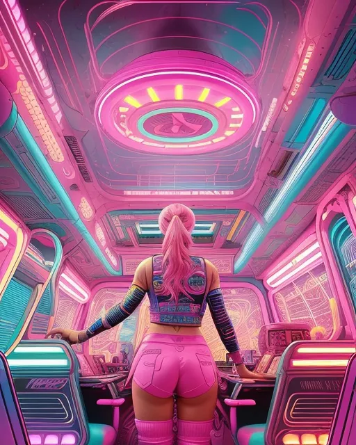 pink hair girl pigtails., dan - Free AI Photo Generator - starryai