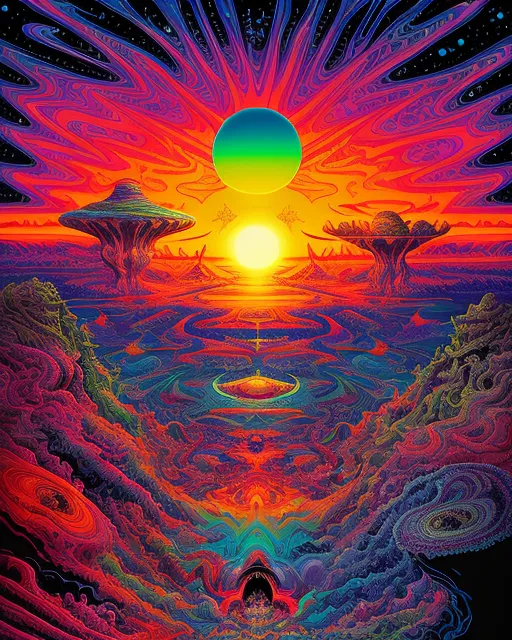 CONSCIOUSNESS サチコアダチ COSMIC ART psychedelic art a cosmic alien on - Free AI Photo Generator