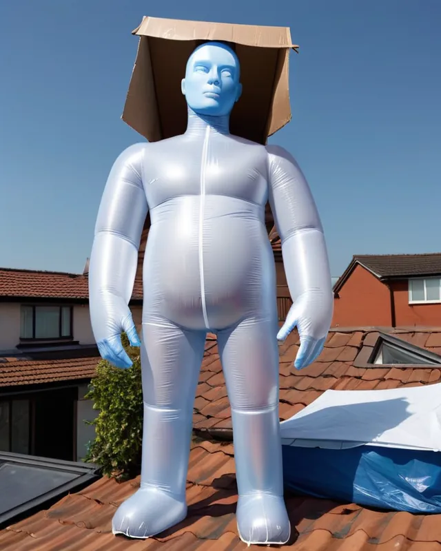 inflatable plastic humanoid a a - Free AI Photo Generator - starryai