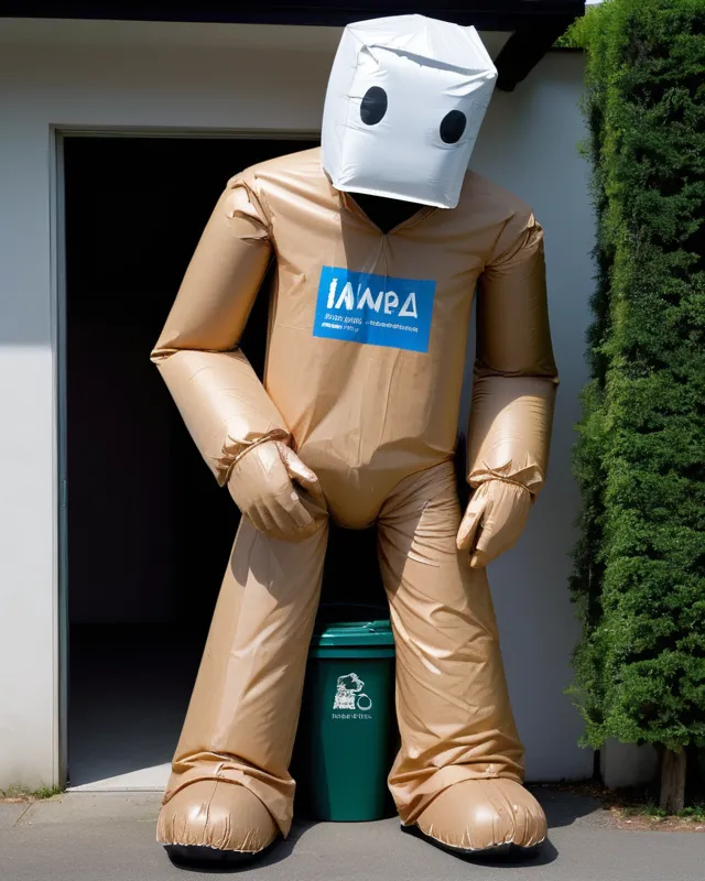 inflatable plastic humanoid a a - Free AI Photo Generator - starryai