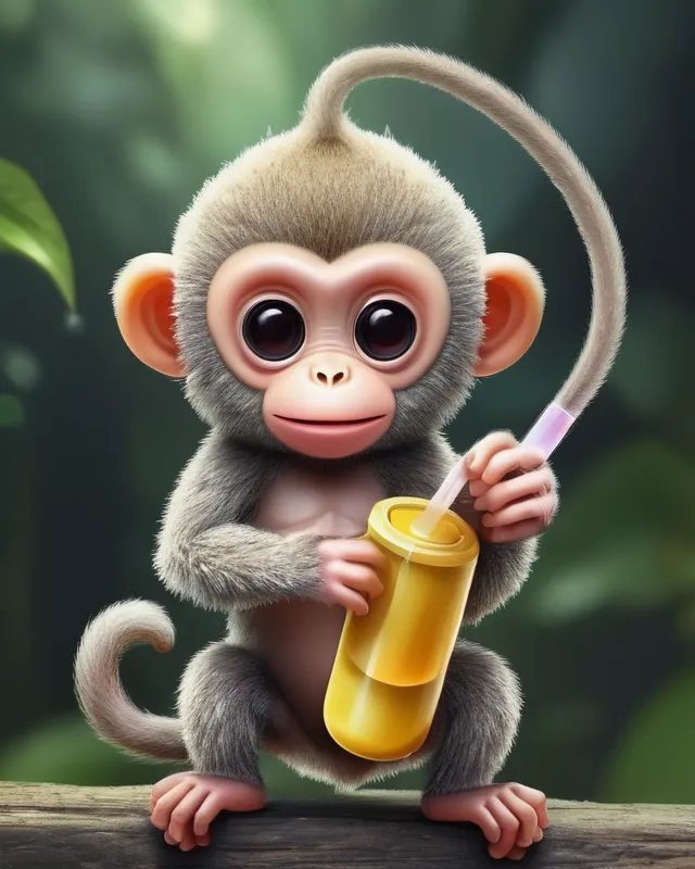 Cute Mixture of monkey and a bacterium