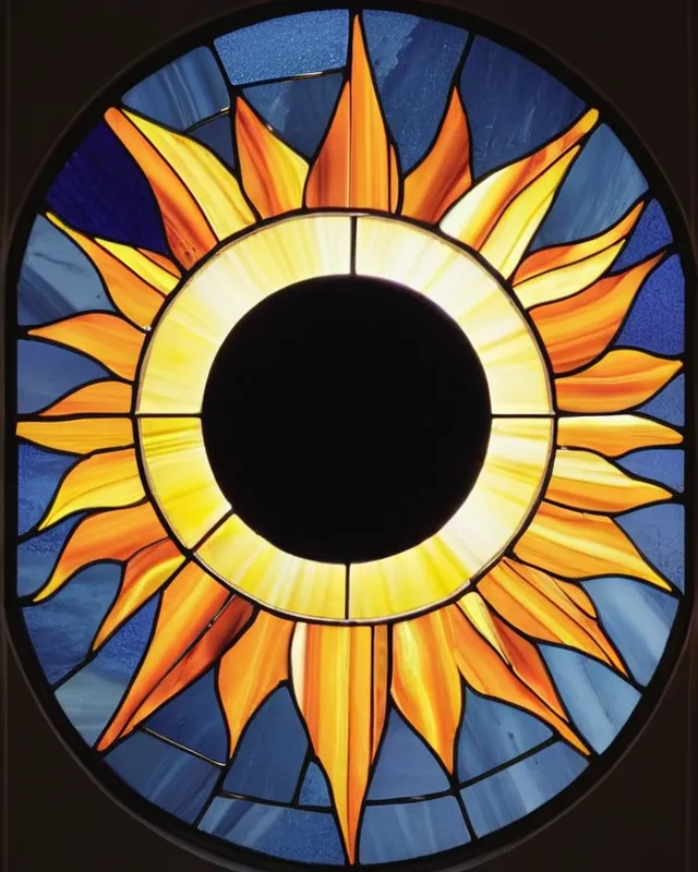 Eclipse stained glass